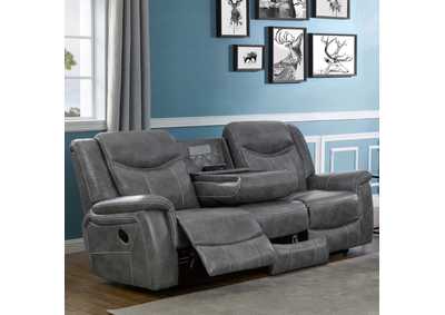 Conrad Upholstered Motion Sofa Cool Grey