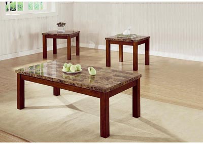 Image for 3pc Marble Looking Occasional Table Set
