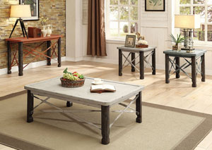 Image for Green w/Spalling Effect End Table