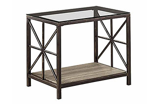 Image for Black Brush Gold End Table