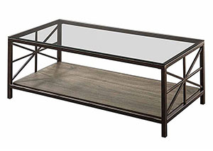 Image for Black Brush Gold Coffee Table