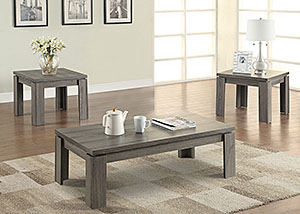 Image for Dark Grey 3 Pc Table Set