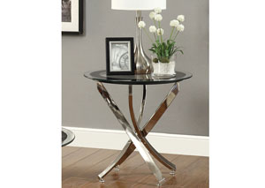 Image for Black & Nickel End Table