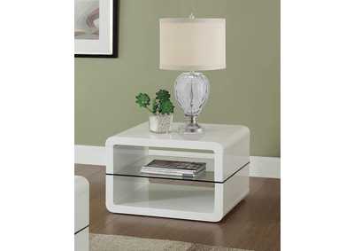 Image for White End Table
