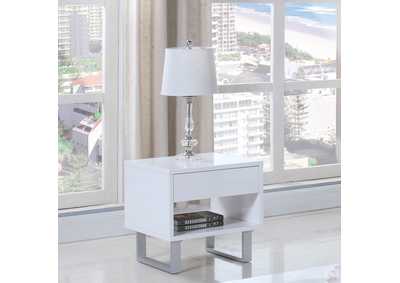 Image for Atchsion 1-drawer End Table High Glossy White