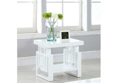 Image for Schmitt Rectangular End Table High Glossy White