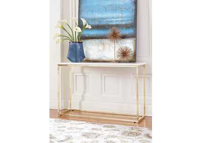 Image for White/Brushed Brass Coffee Table
