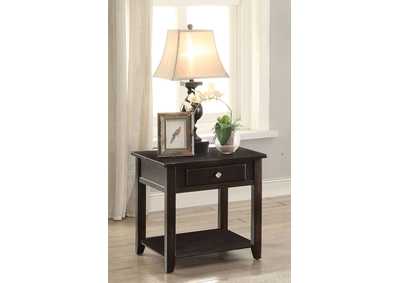 Image for Bradford Square 1-shelf End Table Walnut