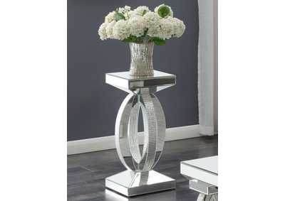 Image for Amalia Square End Table with Lower Shelf Clear Mirror