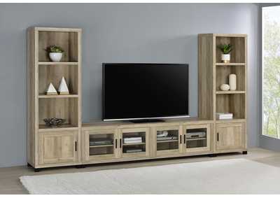 Sachin 3-piece Entertainment Center With 79" TV Stand Antique Pine