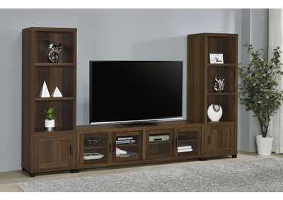 Image for Sachin 3-piece Entertainment Center With 79" TV Stand Dark Pine