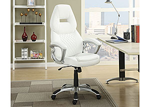 White & White Office Chair