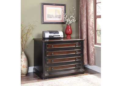 Image for Black/ Cherry File Cabinet