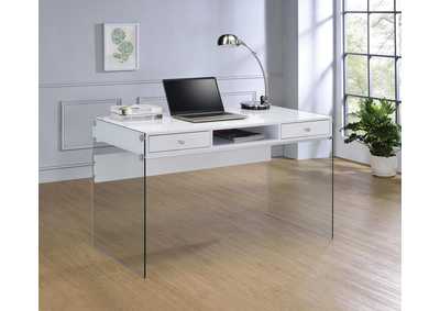 Image for Glossy White Computer Desk