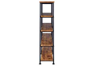 Analiese 4-shelf Open Bookcase Antique Nutmeg,Coaster Furniture