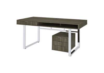 Whitman 4-drawer Writing Desk Weathered Grey,Coaster Furniture