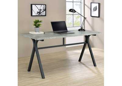 Image for Tatum Rectangular Writing Desk Cement and Gunmetal