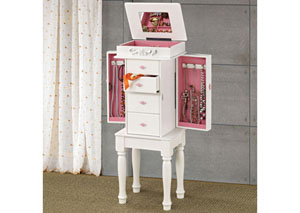 Image for White Jewelry Armoire