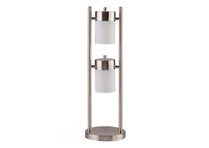 Metal Swivel Table Lamp w/ Frosted Shade