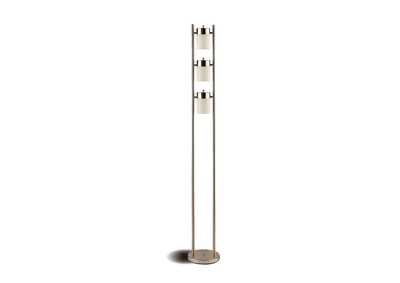 Image for Munson Floor Lamp with 3 Swivel Lights Brushed Silver