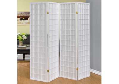 Image for Roberto 4-panel Folding Screen White