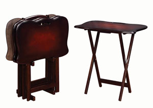 Image for Merlot Tray Table Set