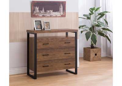 Image for Rustic Amber Accent Cabinet