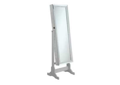 Image for Jewelry Cheval Mirror with Crytal Trim Silver