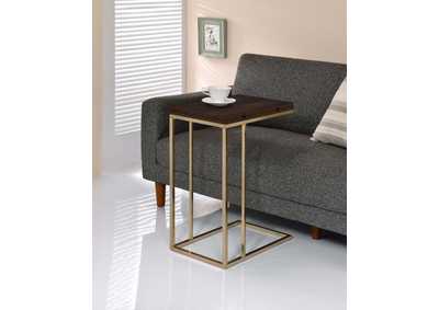 Image for Pedro Expandable Top Accent Table Chestnut and Chrome
