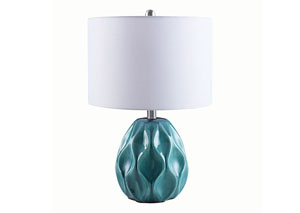 Image for Blue Table Lamp w/White Shade