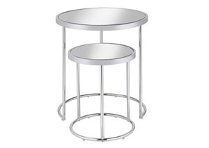 Image for Chrome 2pc Nesting Table