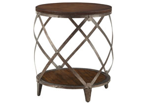 Image for Oak/ Red Brown Accent Table