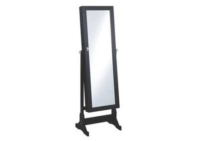 Image for Jewelry Cheval Mirror Black