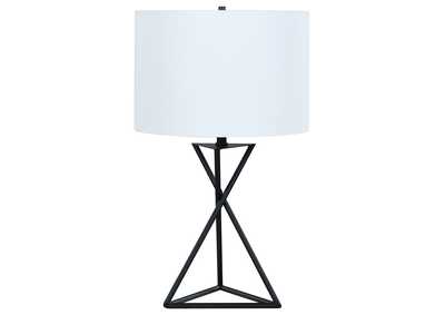 Mirio Drum Table Lamp White and Black