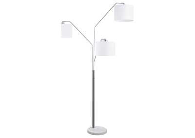 Image for Jirou Trio Drum Shade Floor Lamp Stain Nickel