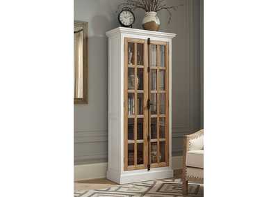 Tammi 2-door Tall Cabinet Antique White and Brown