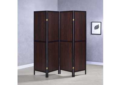 Deepika 4-panel Folding Screen Tobacco and Cappuccino