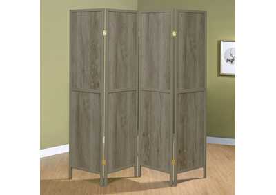 Image for Deepika 4-panel Folding Screen Grey Driftwood