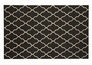 Black & Grey Pattern Rug 5' X 8'