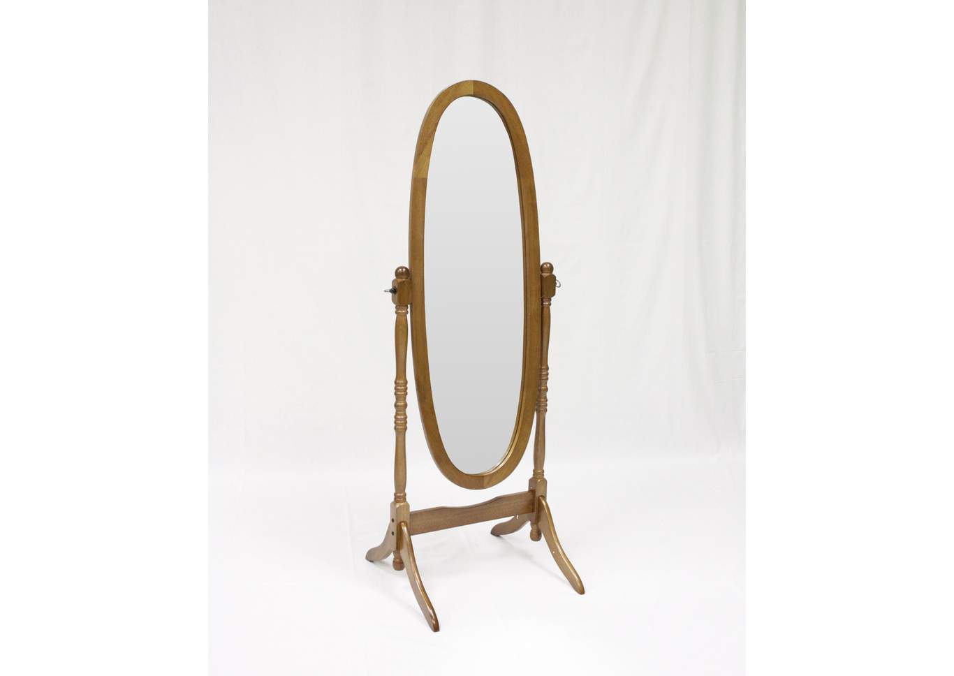 Oak Finish Cheval Mirror,ABF Crown Mark