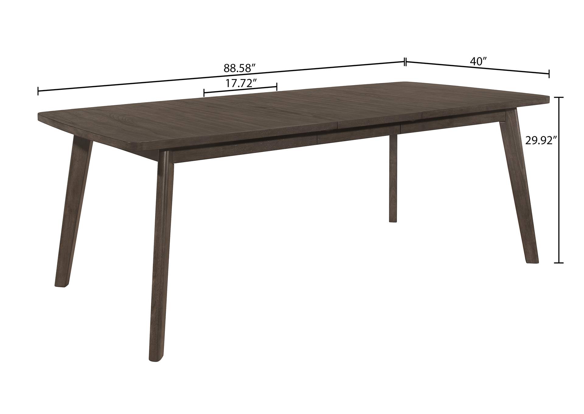 Ember Dining Table (1X18"Leaf),Crown Mark