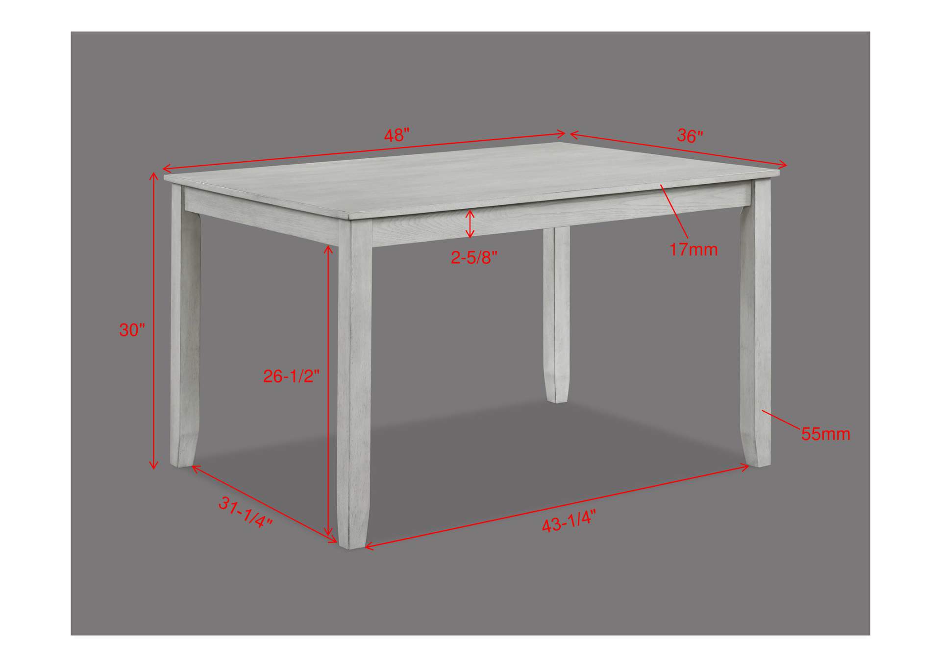 Henderson 5 - Pk Dinette Set Darkwood,Crown Mark