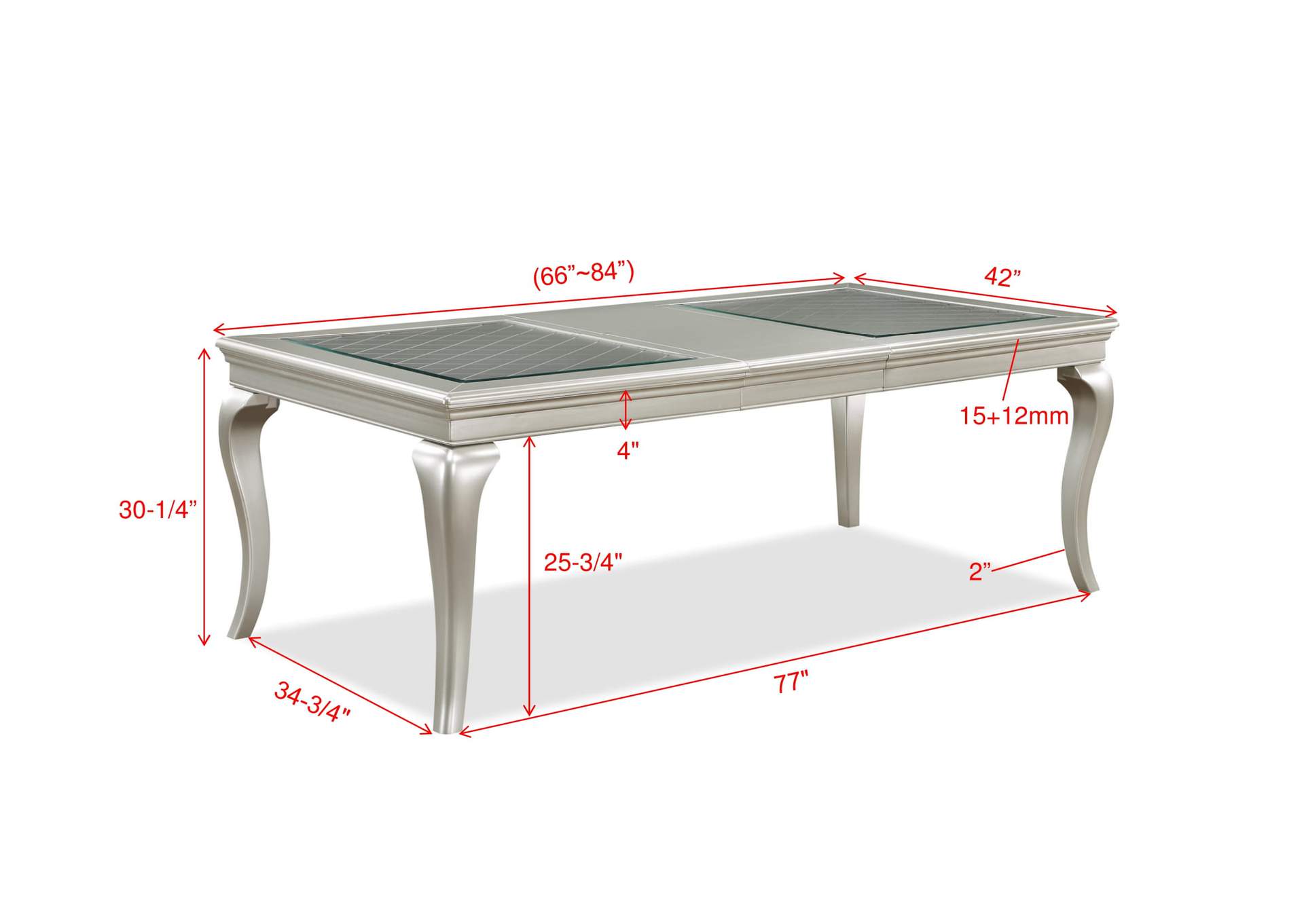 Caldwell Dining Table (18" Leaf),Crown Mark