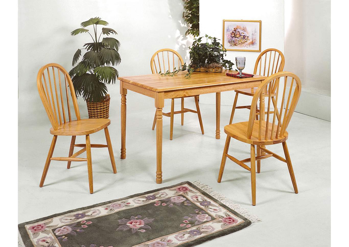 Windsor Light Oak Side Chair (Set of 4),ABF Crown Mark