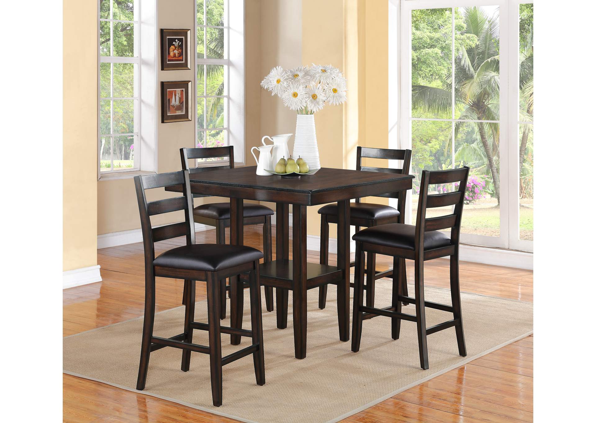 Tahoe 5 - Pk Counter Height Table Set,Crown Mark