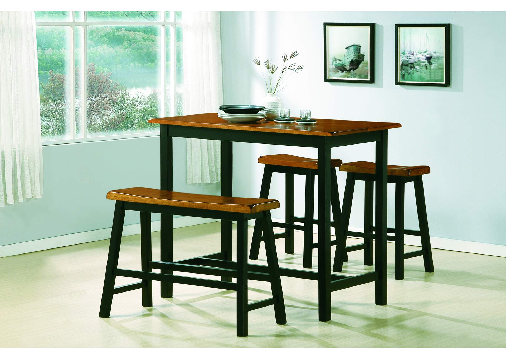 Tyler Counter Height Dining Room Table w/3 Stools,ABF Crown Mark