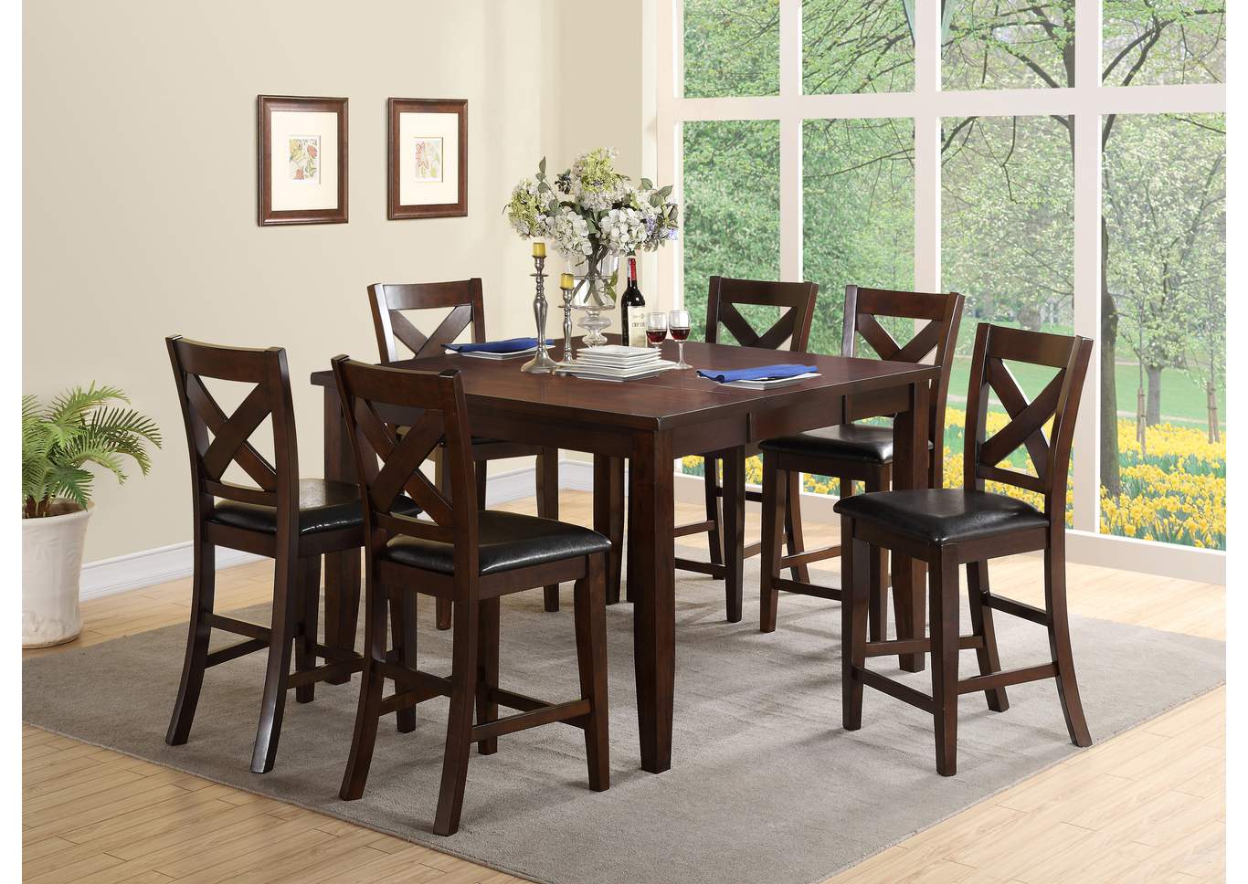 Bartlett Counter Height Chair (Set of 2),ABF Crown Mark