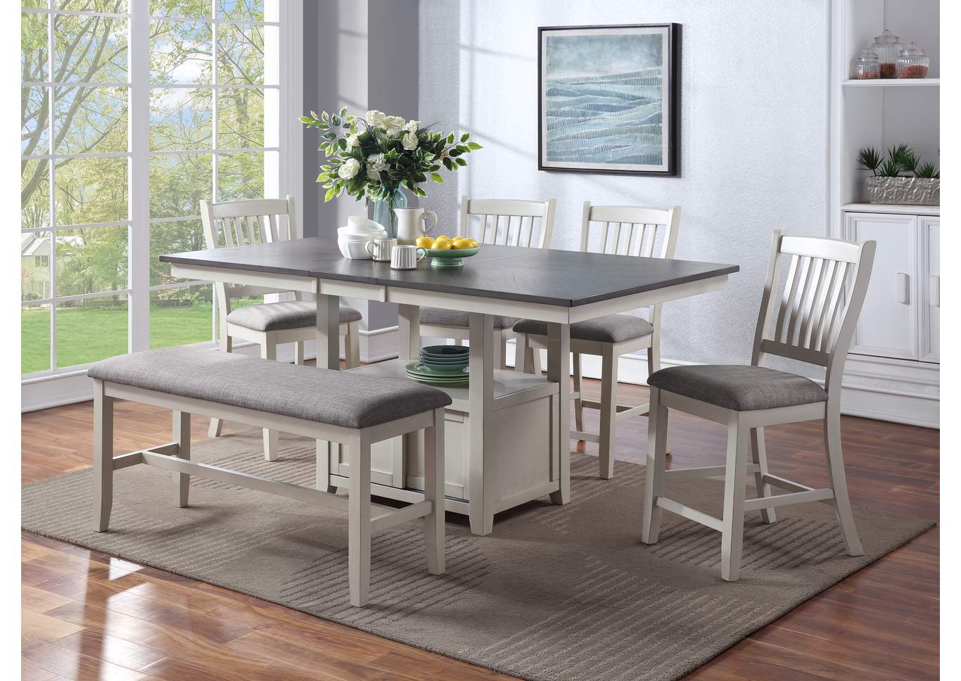 Kinsey Counter Height Dining Table w/4 Stools,ABF Crown Mark