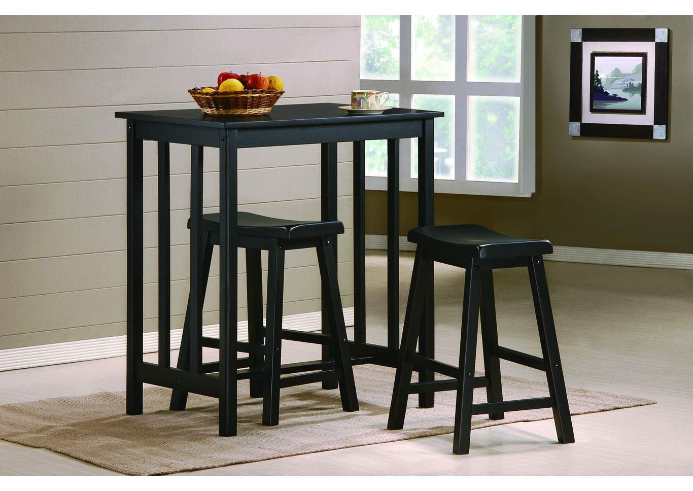 Dina Counter Height Table Set w/ 2 Stools,ABF Crown Mark