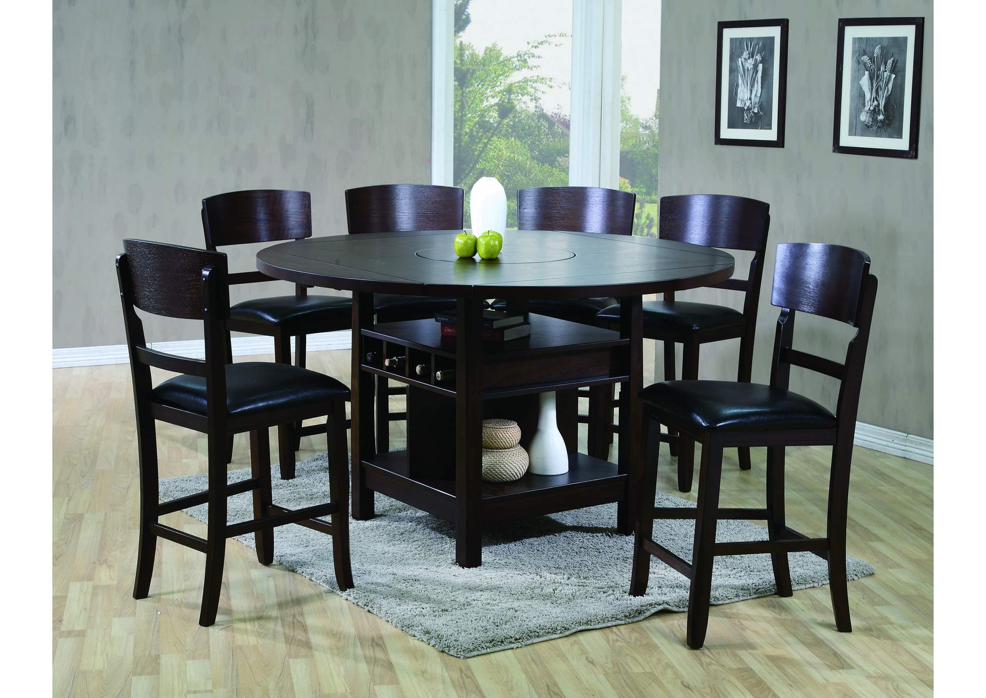Conner Espresso Counter Height Side Chair (Set of 2),ABF Crown Mark